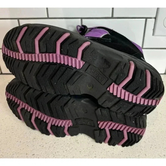 Totes Girls Juliet Water Resistant Leather Rain Snow Boots Purple Sz 4 - Picture 5 of 10